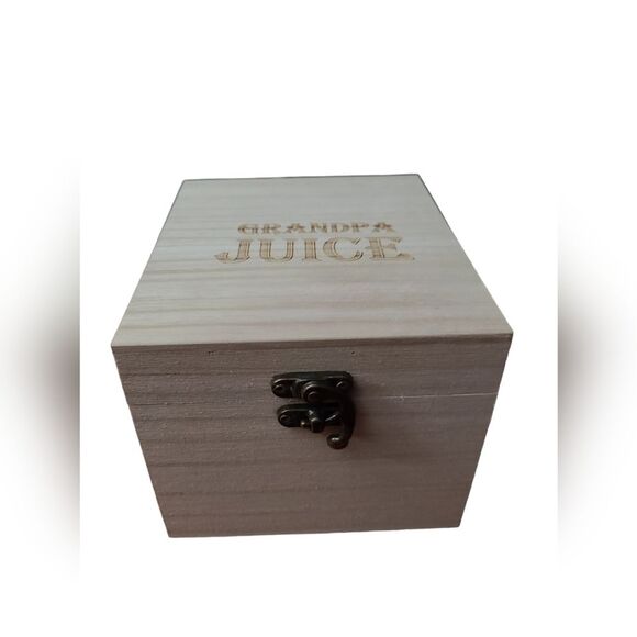 NWOT LIGHTEN LIFE Grandpa Juice Whiskey Glass 12 oz, Valued Wood Box - Picture 2 of 6